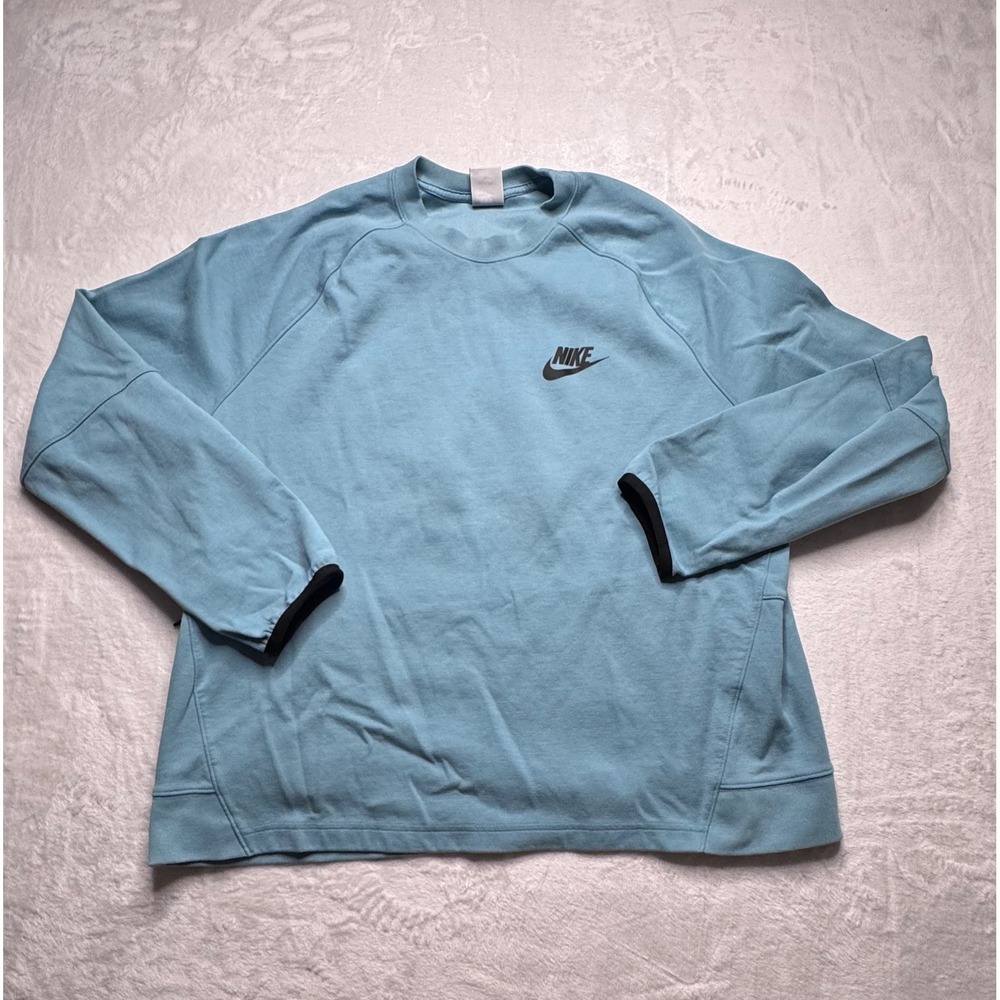 Nike Sportswear Mens XXL Tech Fleece Crewneck Sweatshirt Mineral Teal Blue